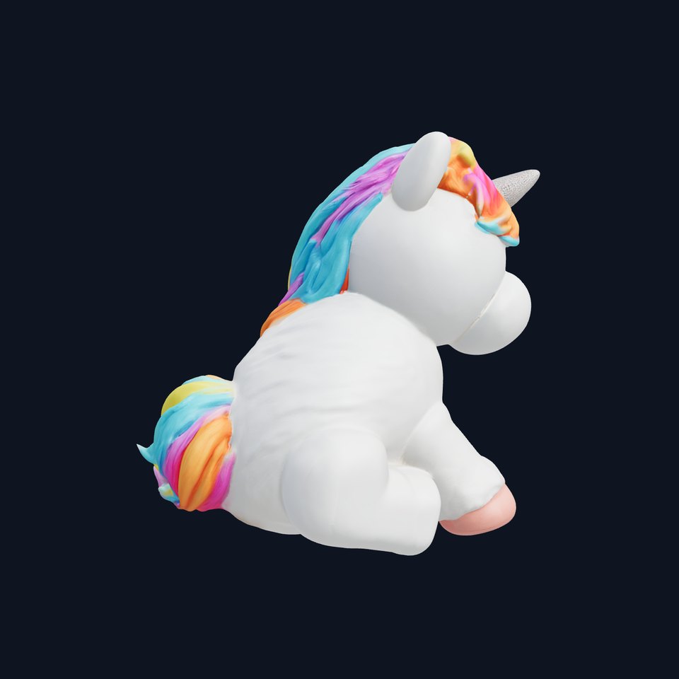 Cute Unicorn Plushie D Model Pack
